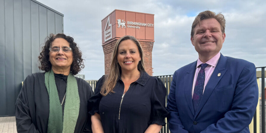 LtoR, Adele Every, Professor Hanifa Shah and Council Leader John Cotton