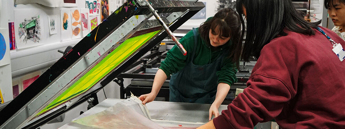 Students working in industry in Art and Design