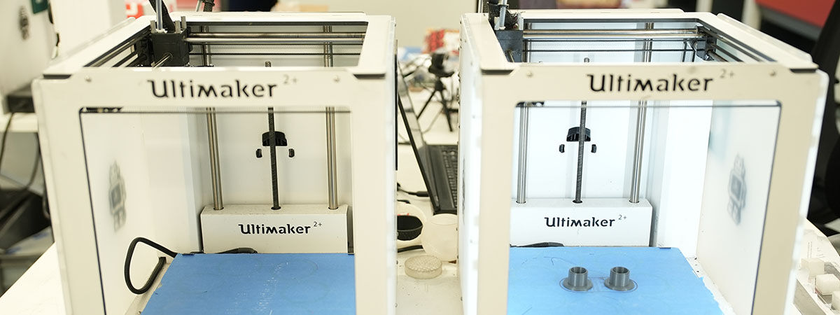 CAD Workshop machinery including 3D printers.