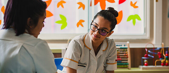 Nursing students on placement