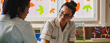 Nursing students on placement