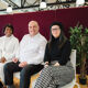 (L-R) Dr Loretta Bortey, Professor David Edwards and Dr Aya Bayramova