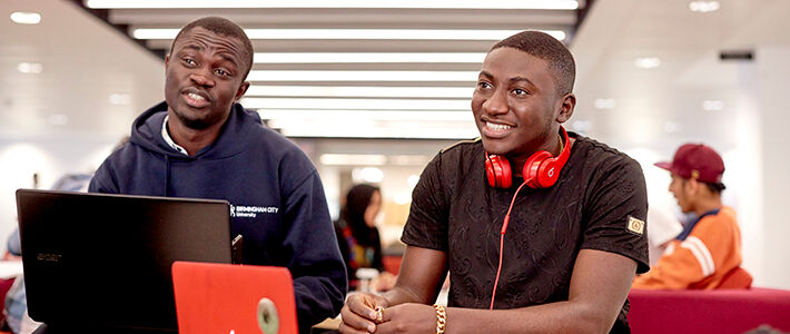 Students at laptops